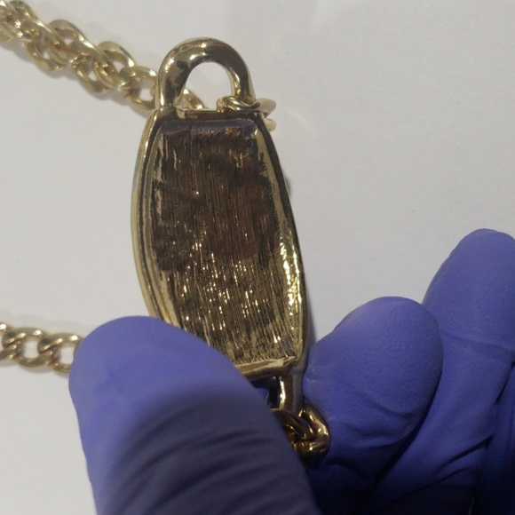 Gold-Tone Bold Statement Necklace Sparkling Lettering - Women's Fashion Jewelry - Picture 6 of 7